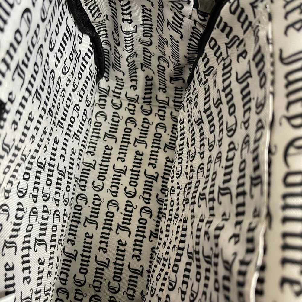 Juicy Couture Metallic quilted silver Backpack with black trim. - Picture 5 of 16